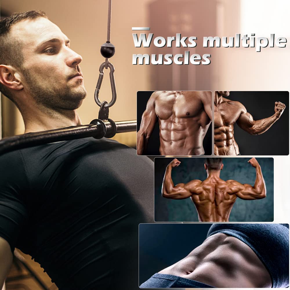 2M Cavo Acciaio Palestra Fitness Cavo con Sfera Gravita per Puleggia per Macchine per Cavi Domestici