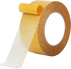 Fita de carpete dupla face, fita de montagem de pano transparente, resistente sem resíduos, fita de tapete para pisos de madeira e tapetes, tapetes, pôsteres, pendurar na parede, etc. (1 cm x 33 pés