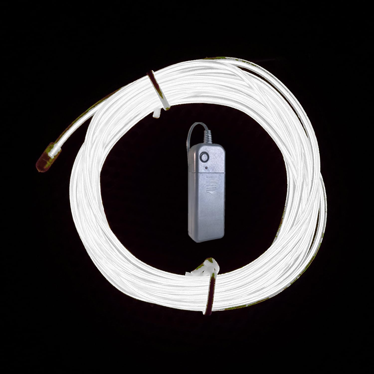 AoDowKate 5m White neon Wire Flash Electroluminescence, Cutting El Wire,Used for DIY Design, Various Holiday Party Decoration. (White, 5m)
