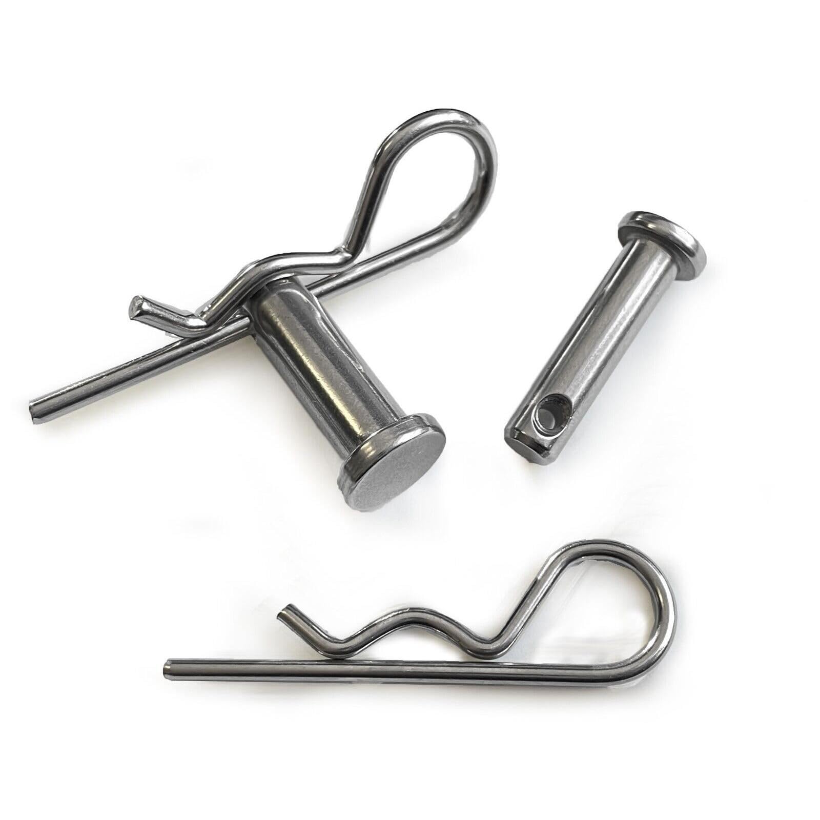 M12 x 30mm A4 Clevis Pins with Beta Pin - Retaining Rigging Hinge Stainless Steel 316 Grade (Pack of 4)
