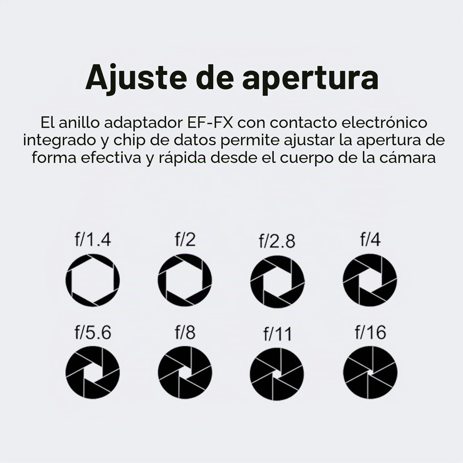 7artisans EF-FX - Adaptador de Lente de Enfoque automático, Anillo convertidor de Velocidad Compatible con Montaje EF/EF-S, Soporte de Lente Sigma y Lente de cámara sin Espejo Fuji X Mount