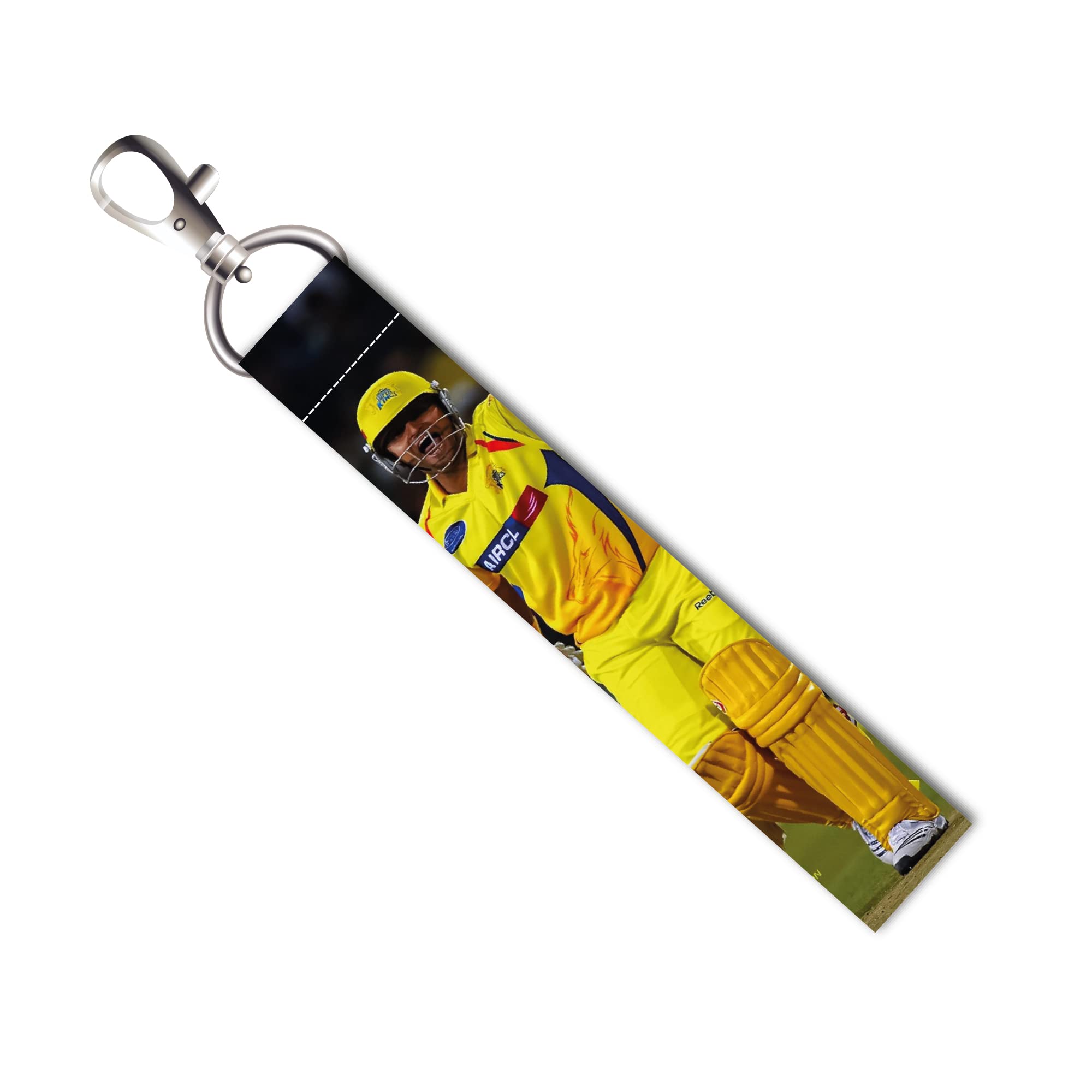 Cricketer Suresh Raina Lanyard Tag with Swivel Lobster for Gift Luggage Bags Backpack Laptop Bags L X H 5 X 0.8 INCH-image-11