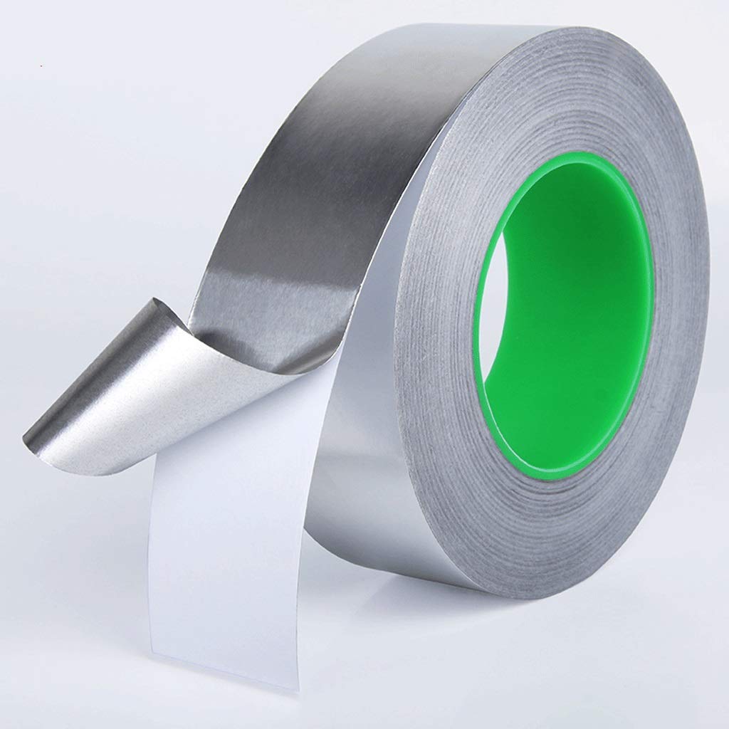 Taśma biurowa samoprzylepna z folii aluminiowej - Odporna na wysokie temperatury Podwójna taśma Uszczelniająca Wodoodporna Pogrubienie 0,06 mm Długość 50 metrów(6.0CM wide x 50 meters long)