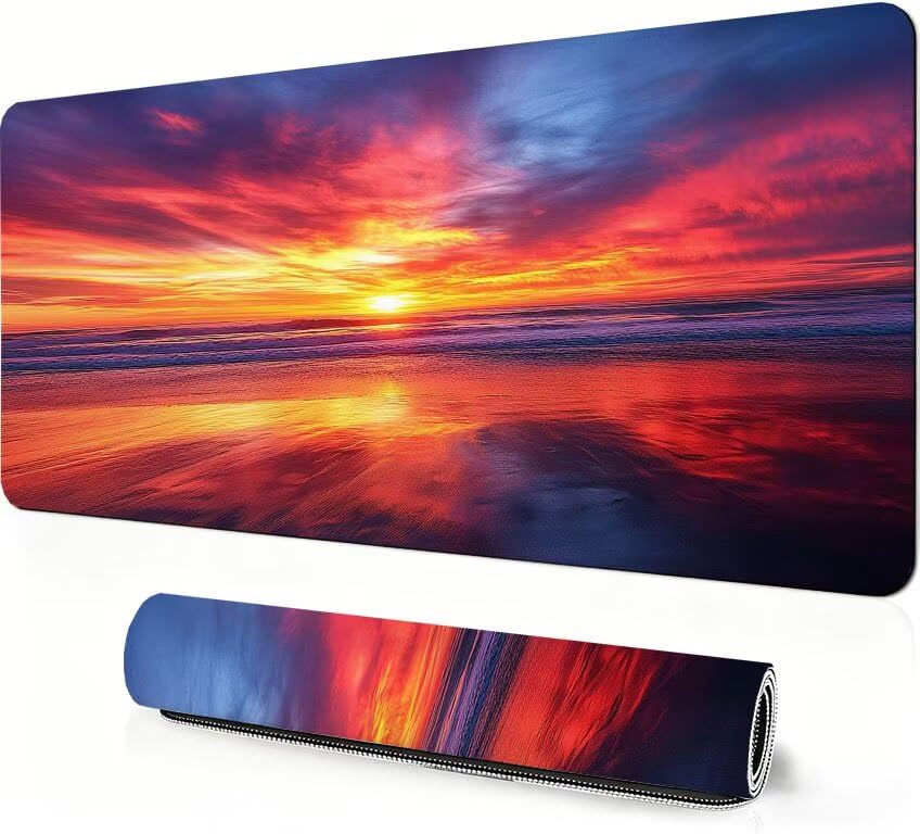 Tapis de souris XXL Coucher de Soleil 900x500mm grand format DZ-605 pour bureau