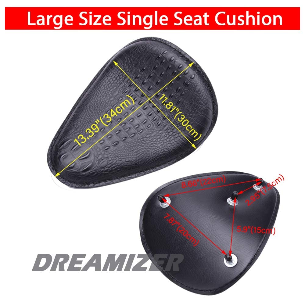 【美品】ソロシート Amazon | DREAMIZER オートバイ ソロシート 7.6 cm クロコダイル