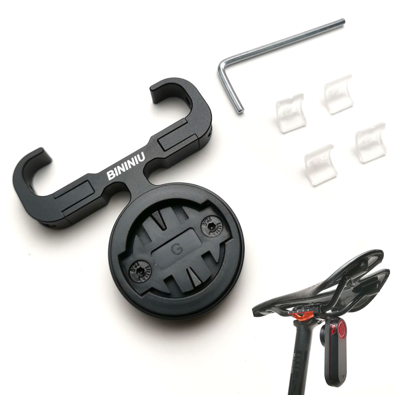 Support Selle Vélo Aluminium Pour Garmin Varia Radar - Compatible RTL515 RTL510 RTL500 RVR315
