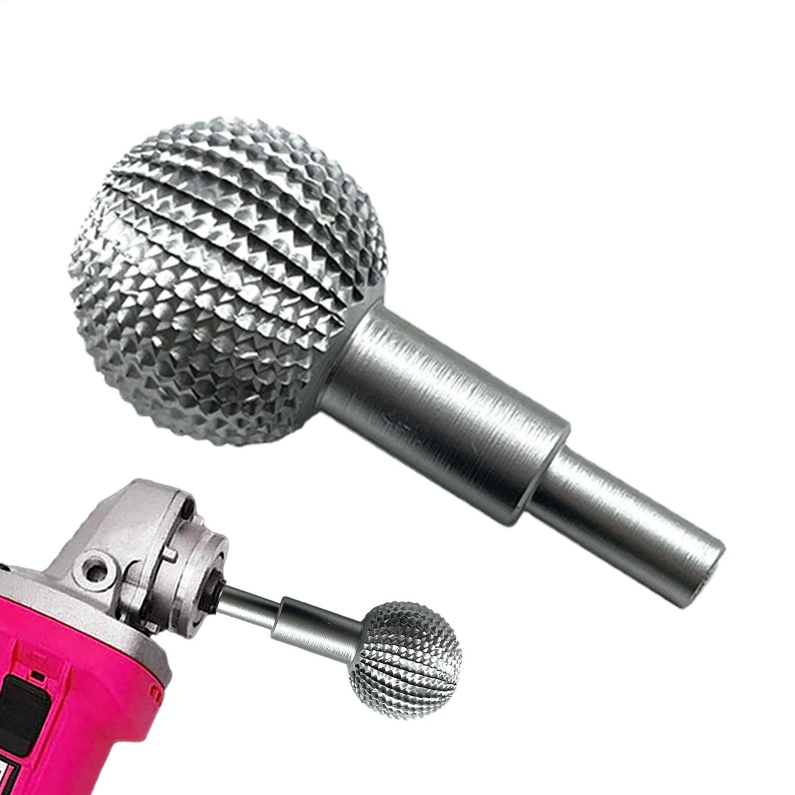 Angle Grinder Tool | Woodworking Spherical Grinding Head | Rotary Grinding Head Carving Tool | Ball Chisel File, Carbon Steel Sanding Attachments, Abrasive Tools, Woodworking Accessories