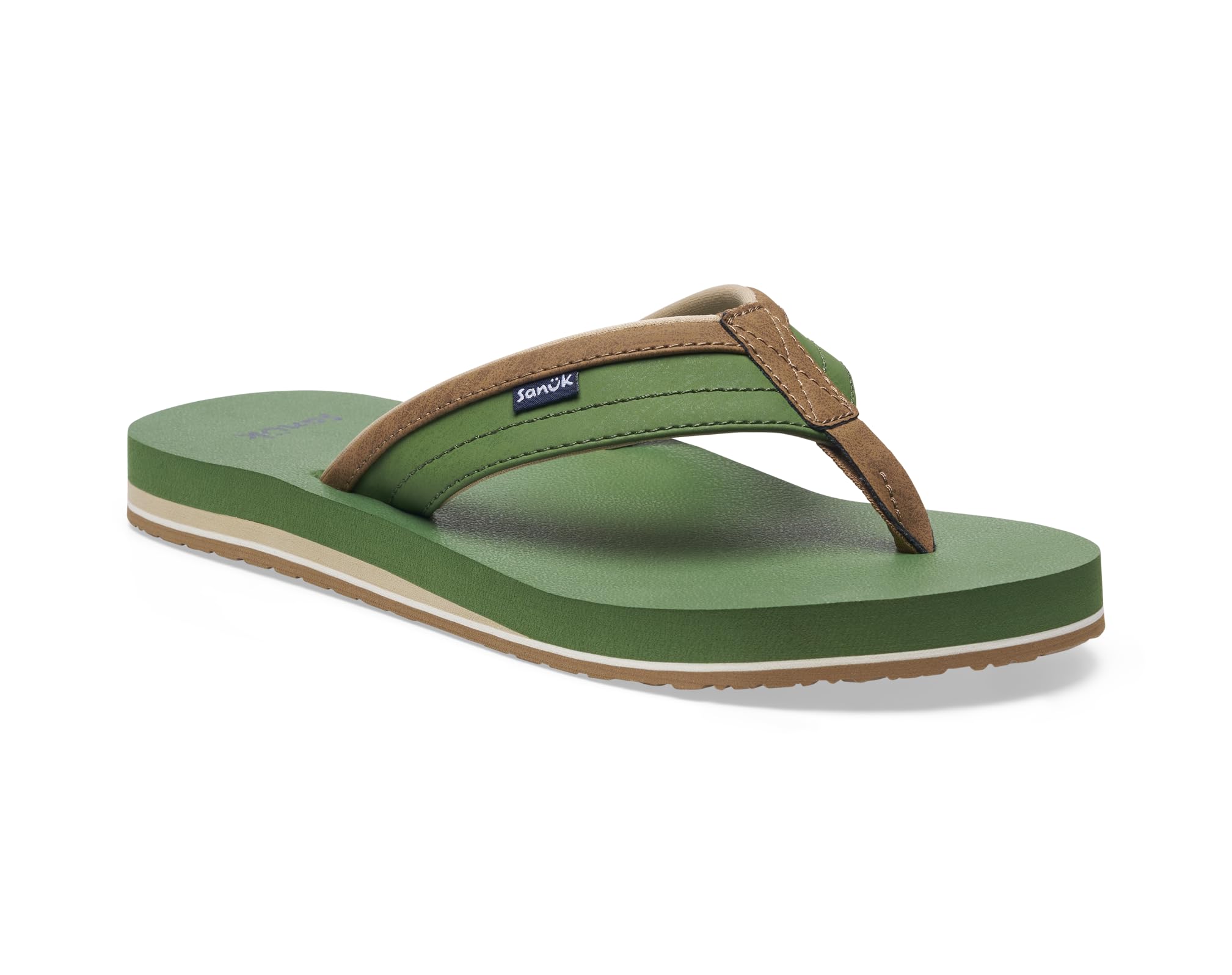 Sanuk Mens Ziggy ST | Flip Flops for Men | Mens Sandals | Beach Sandals | Water Friendly & Lightweight | Comfort Footbed
