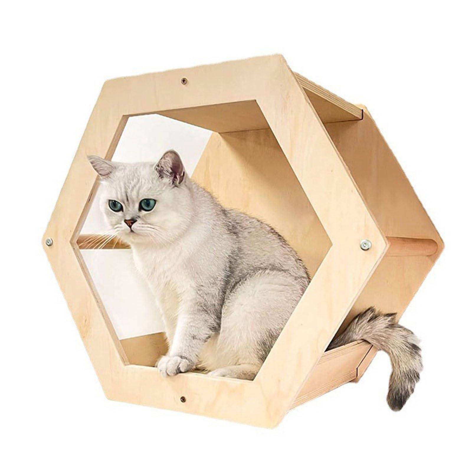 Amazon.co.jp: RTTZBOZ 壁掛け式猫用家具 六角形ハウス キャット