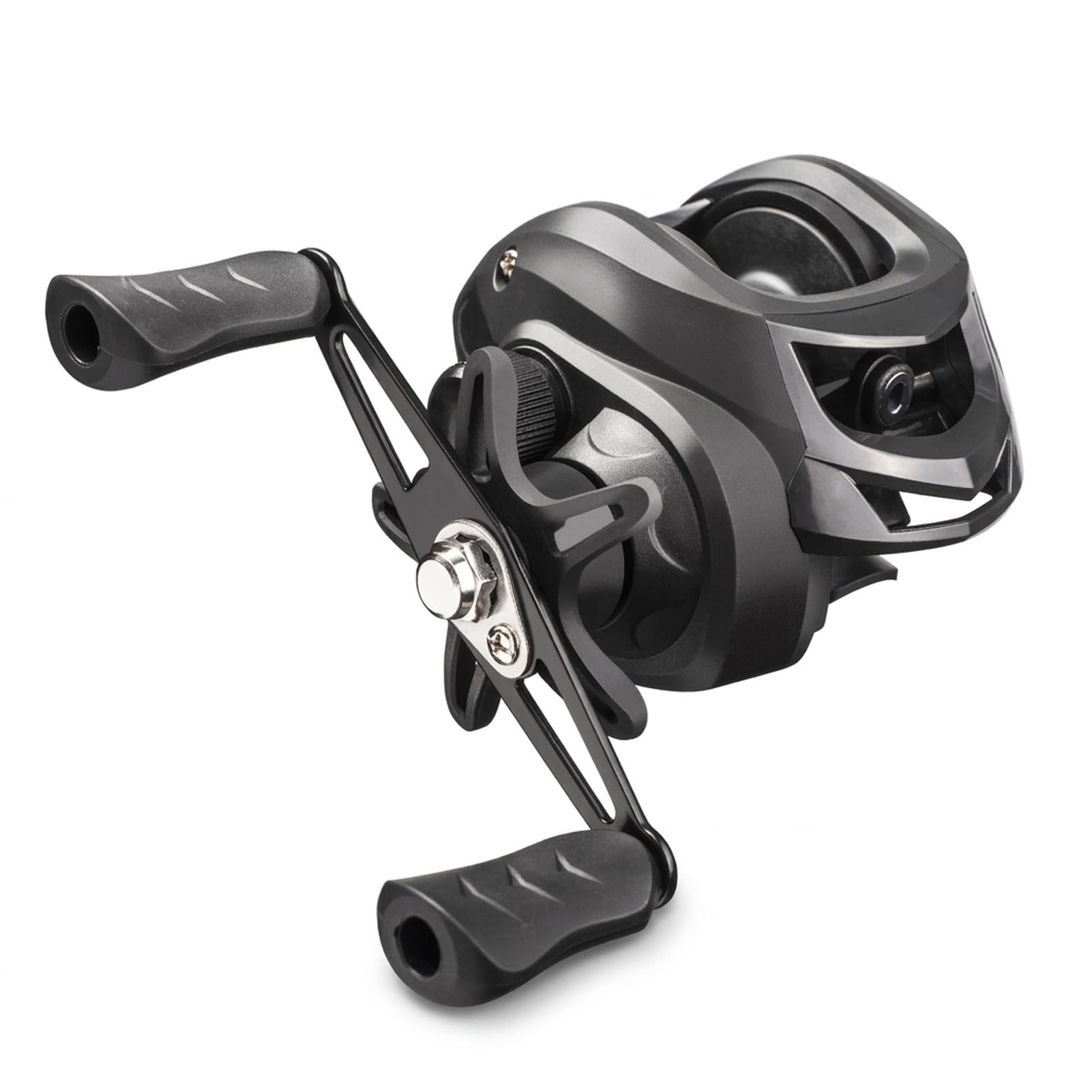 Baitcaster Reel, Golden High Rotating Speed, Anti Explosion Line Brake System, Sturdy Metal Body, Ideal for Fishing Enthusiasts, Metal/Nylon, Black, 260g (Left Hand)