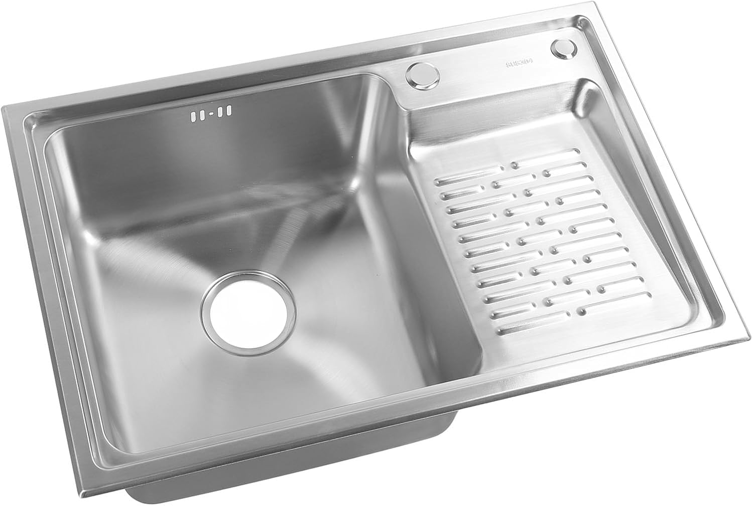 Aramox 26.8x17.7in Drop In Kitchen Sink Workstation Sink Ledge Topmount 304 Stainless Steel Single Bowl Deep 8.3in Basin with Noise Reduction Pads for Kitchen Bathroom RV