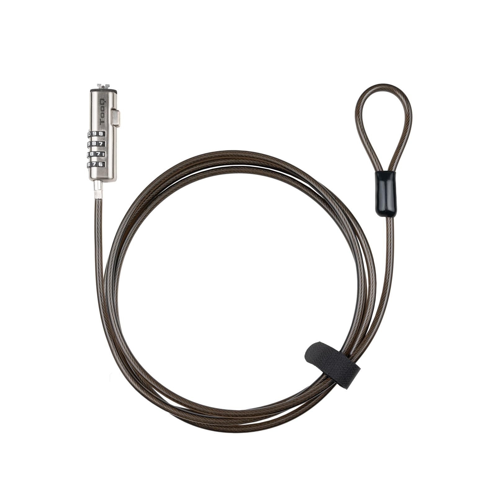 TOOQ TQCLKC0035-G - Nano Slot Security Cable with Combination for Laptops 1.5 m, Dark Grey