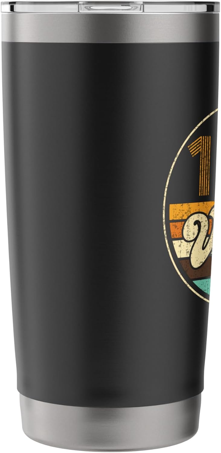 Est Vintage 1966 Funny 60th Birthday Gift 60 Years Old Retro Stainless Steel Insulated Tumbler - Image 4