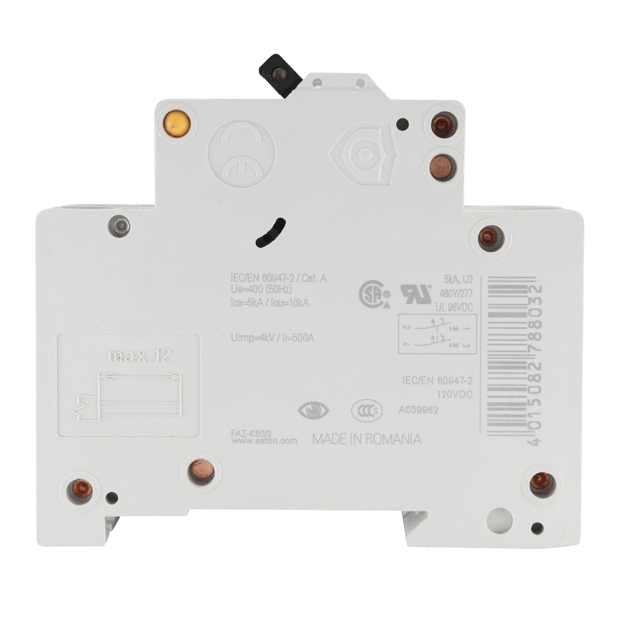 EATON FAZ-K50/2 Interruptor Automático Magnetotérmico FAZ, 50A, 2P, Curva K