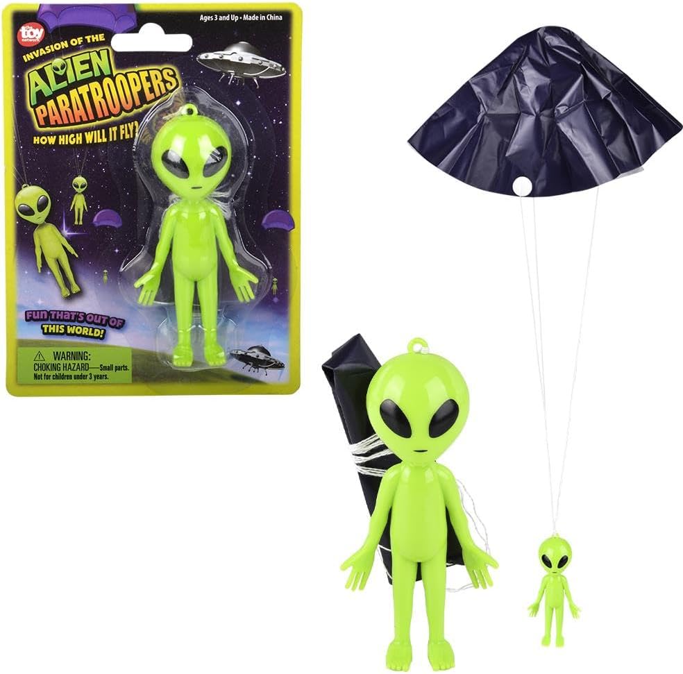 Rhode Island Novelty 4" Alien Paratrooper 12pc