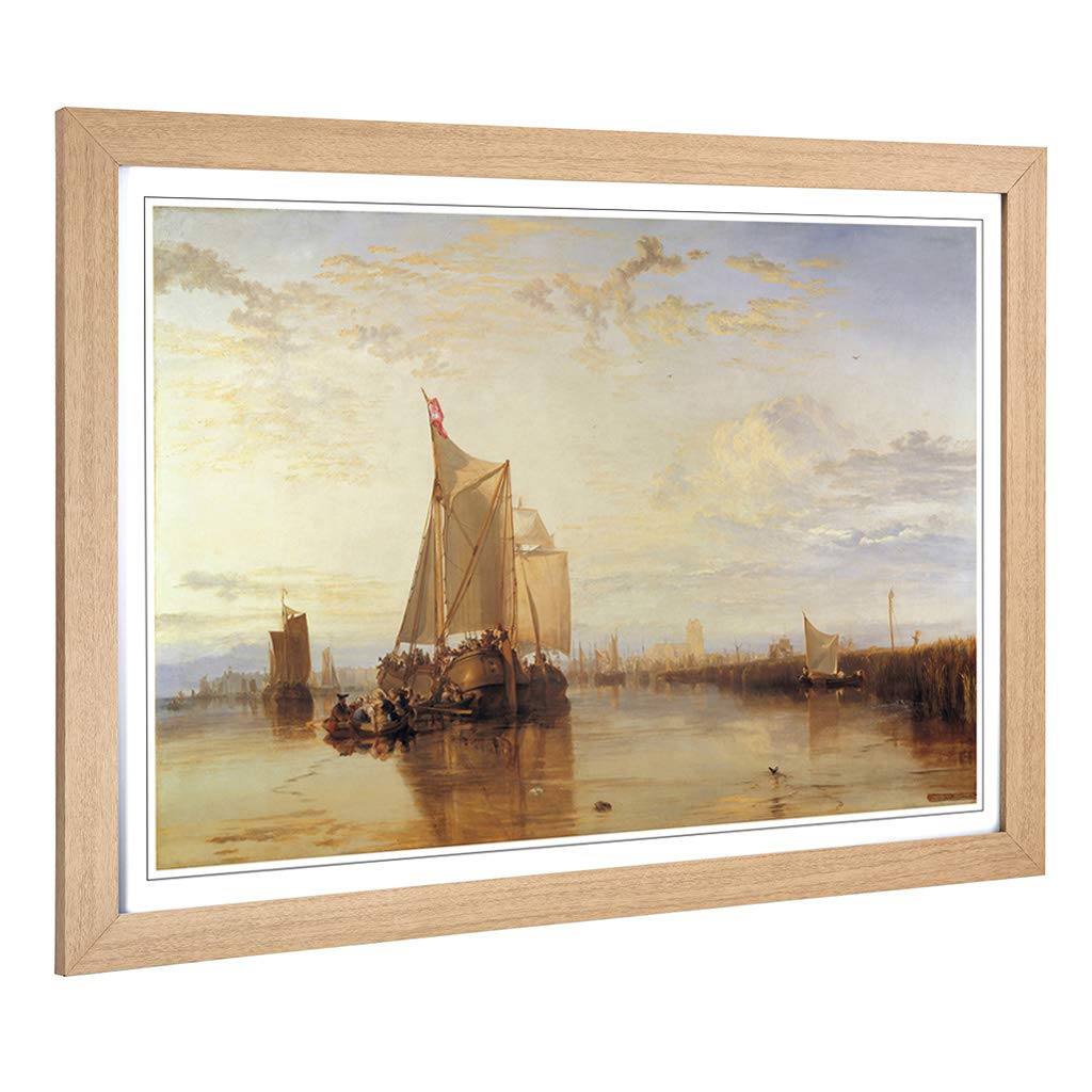 Big Box Art Framed Print of Joseph Mallord William Turner The Dort Packet Boat Design | Wall Art Picture| Home Decor for Kitchen, Living Room, Bedroom, Office, Oak, A2 / 24.5x18 Inch / 62x45cm