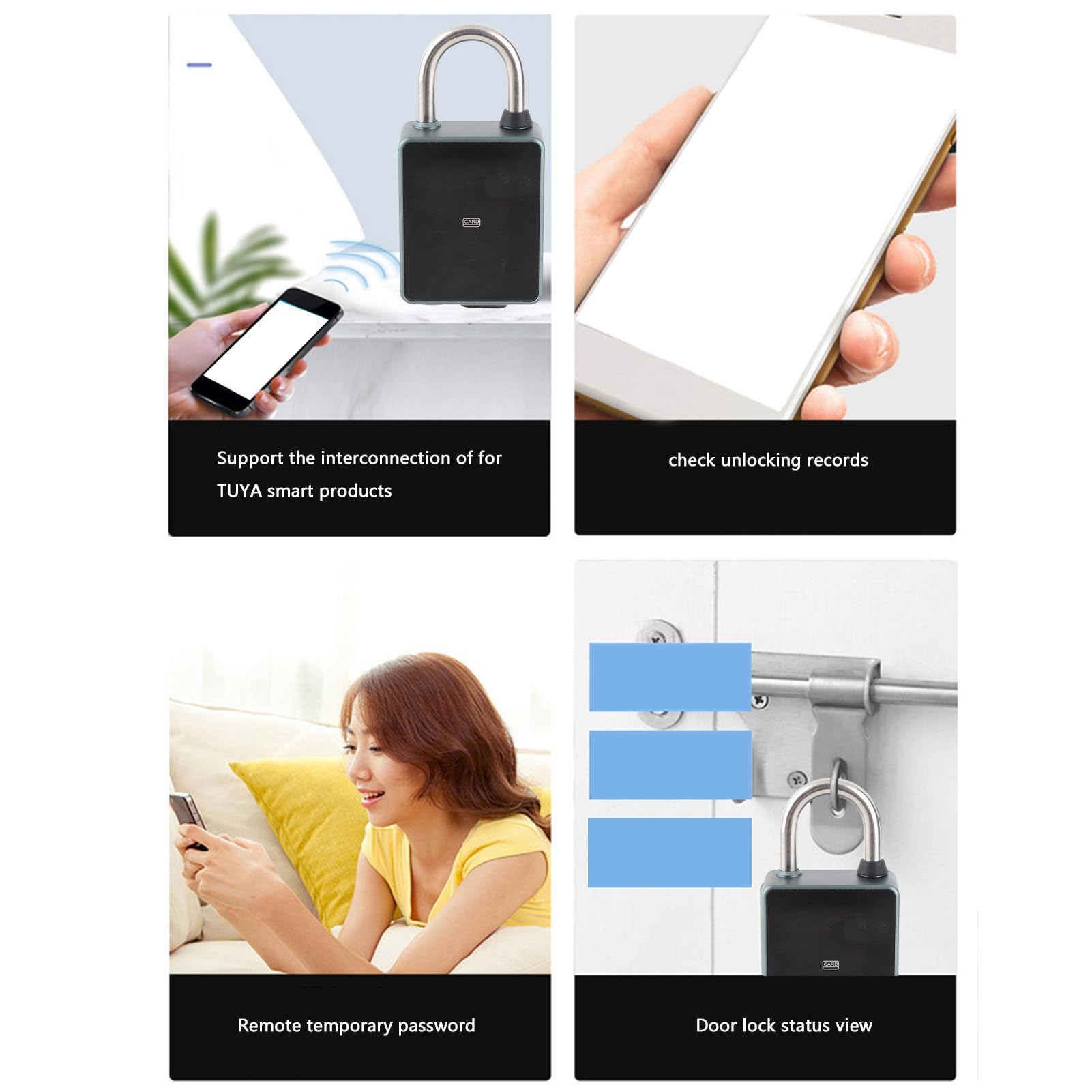 Keyless Padlock Waterproof Bluetooth Lock for School Gym and