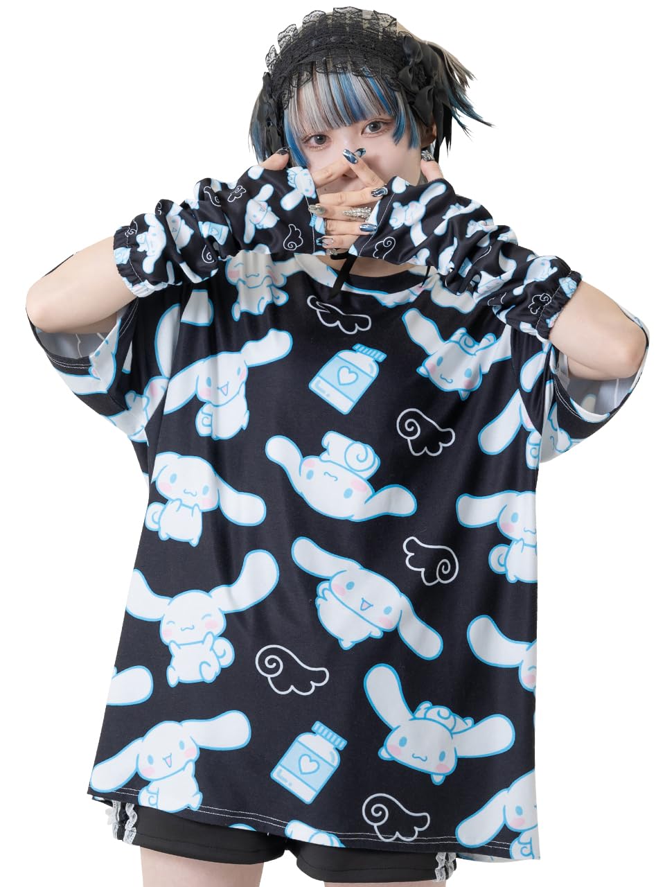 【QOOZA】サンリオ シナモロール シナモン Tャツ 原宿 サブカル 地雷系 QOOZA】サンリオ シナモロール シナモン Tャツ 原宿 サブカル