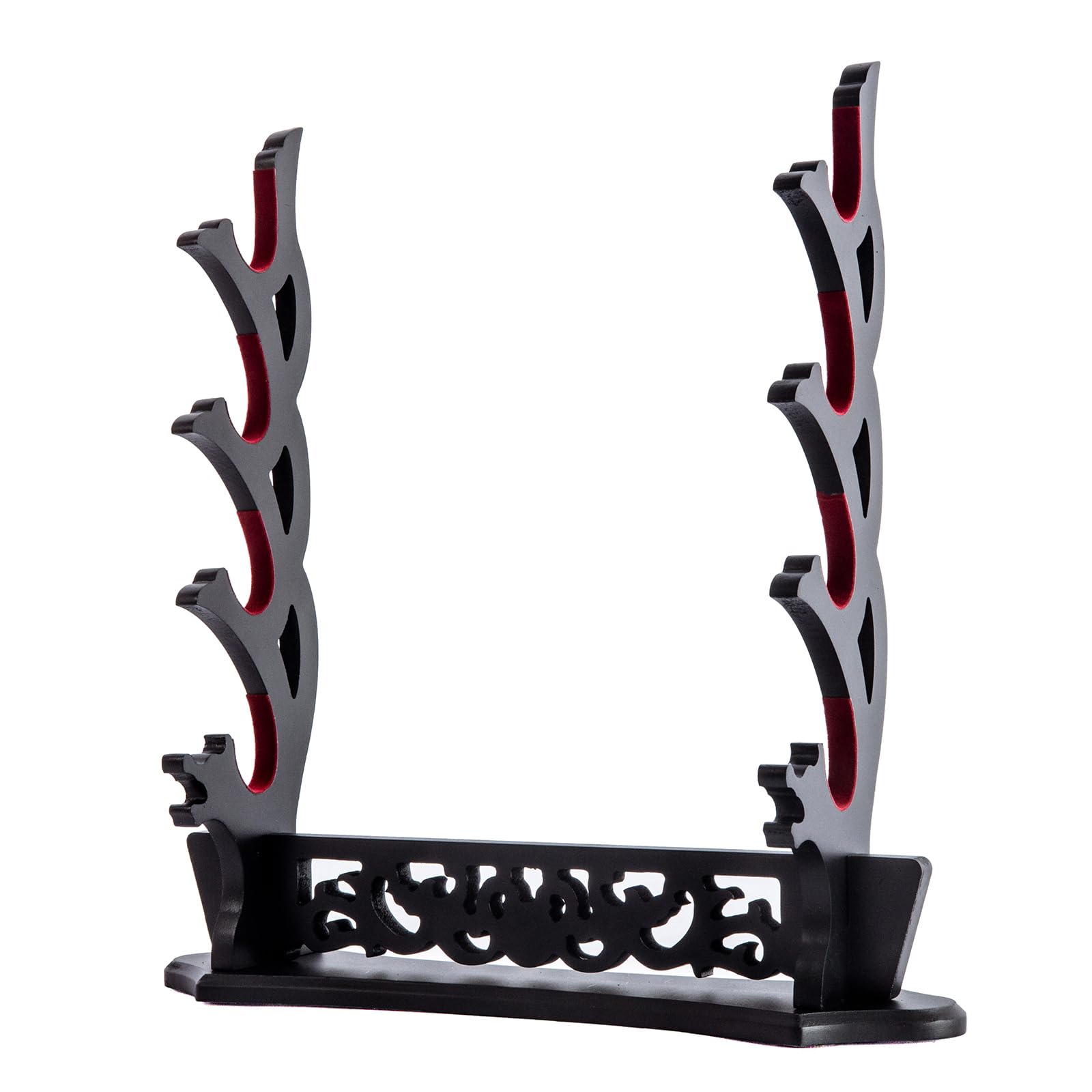 Ljxquisite Schwerthalter Katana Japanischer Samurai Schwert Display Rack Wakizashi Tanto Schwert Rack Schwert Stand Display (4-stöckig)