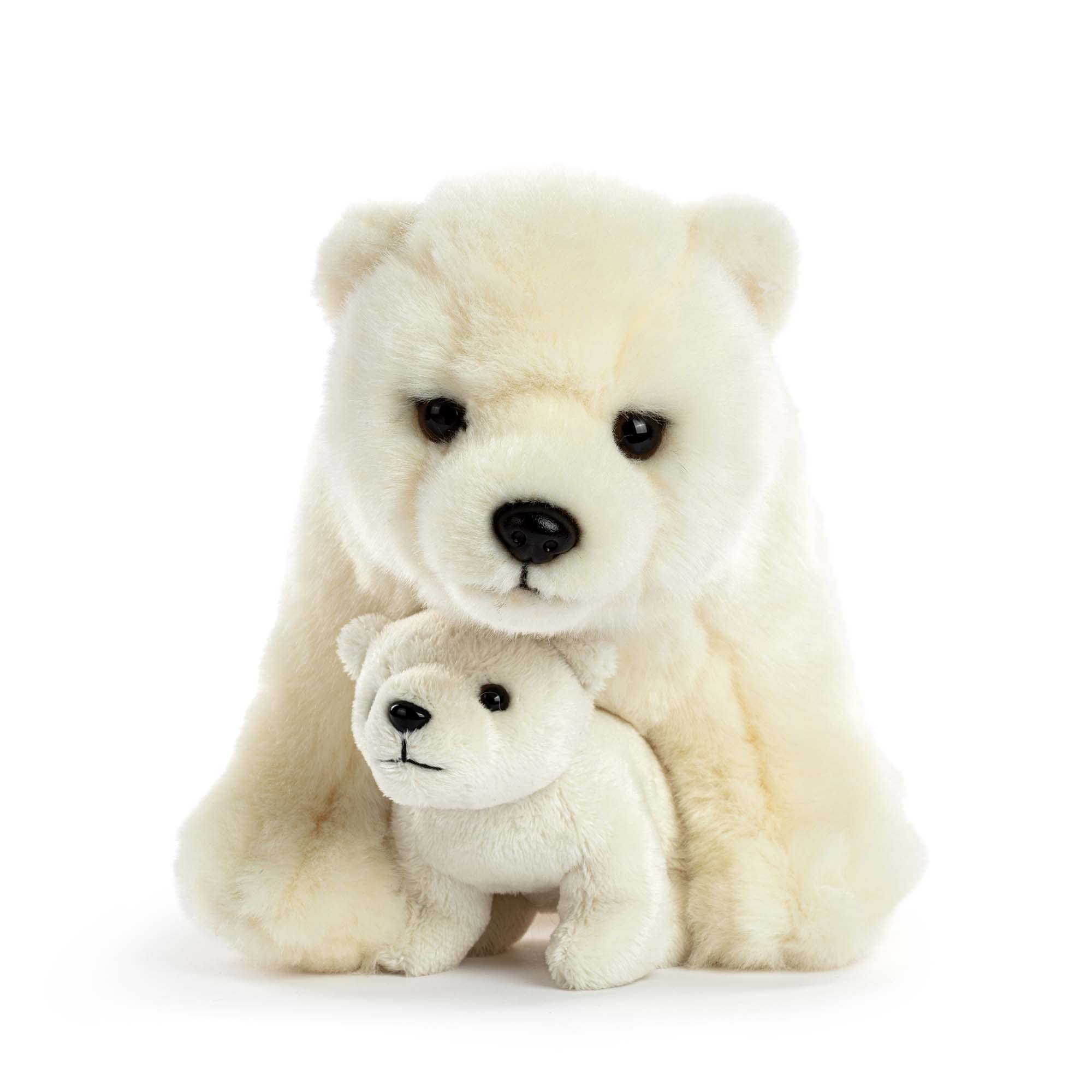 DemdacoMomma Polar Bear and Baby White 10 x 6.5 x 5 Inch Soft Plush Stuffed Animal
