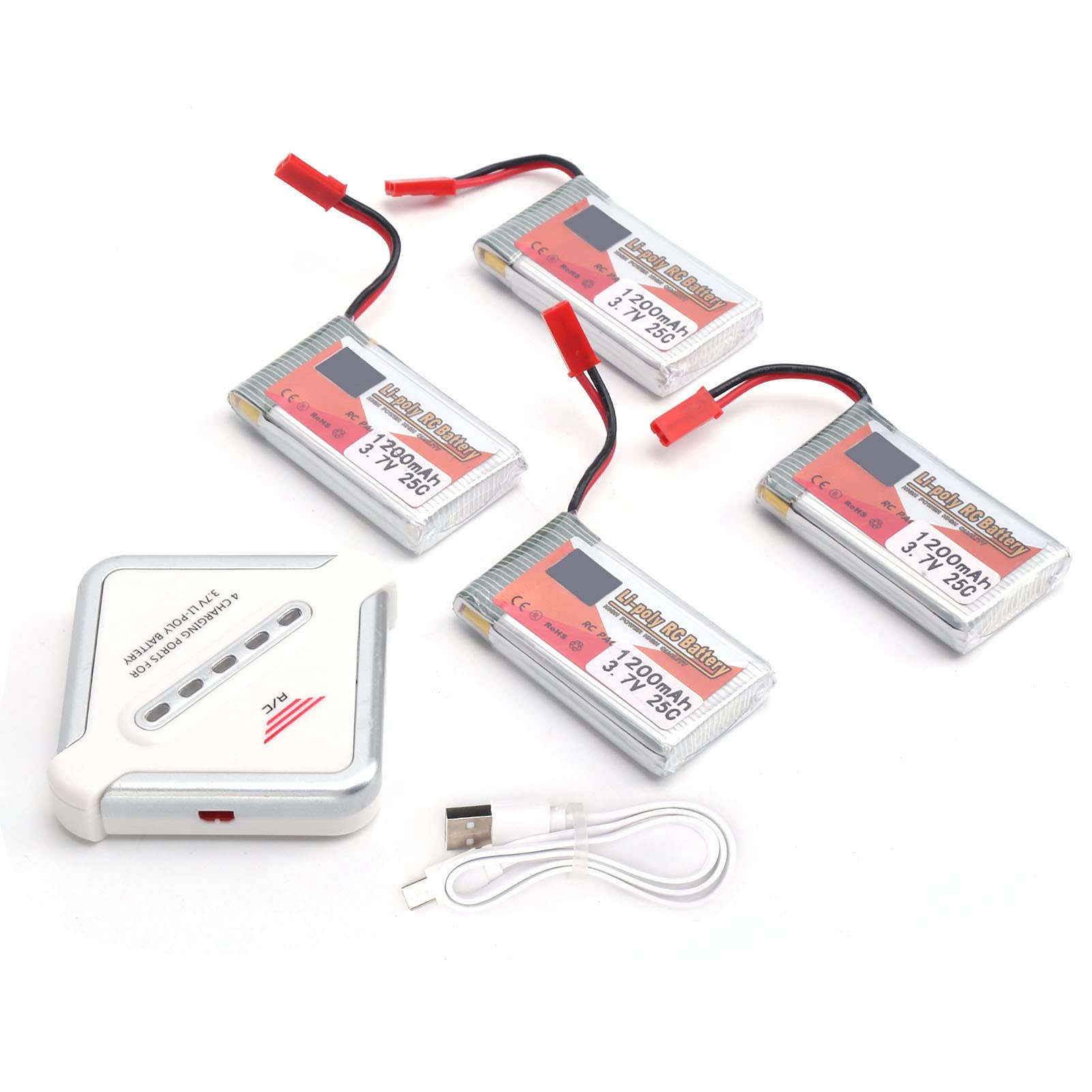 Paquete de batería Lipo de 1200mAh 25C para Cargador de Coches RC Enchufe JST