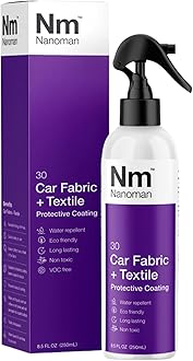 NANOMAN ナノテクノロジー カーファブリック&室内装飾ケア - 疎水性防水プロテクターと汚れガード 自動車のインテリアファブリック、シート、カーペット、フロアマット用