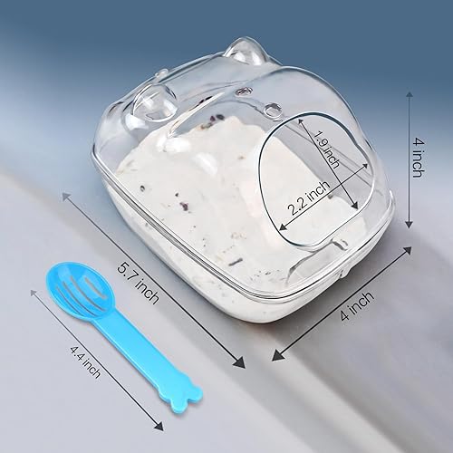 Miniatura 5 de Bañera de hámster, baño de hámster, decoración de hábitat de animales pequeños, contenedor de baño de arena, camas transparentes, cama de hámster,