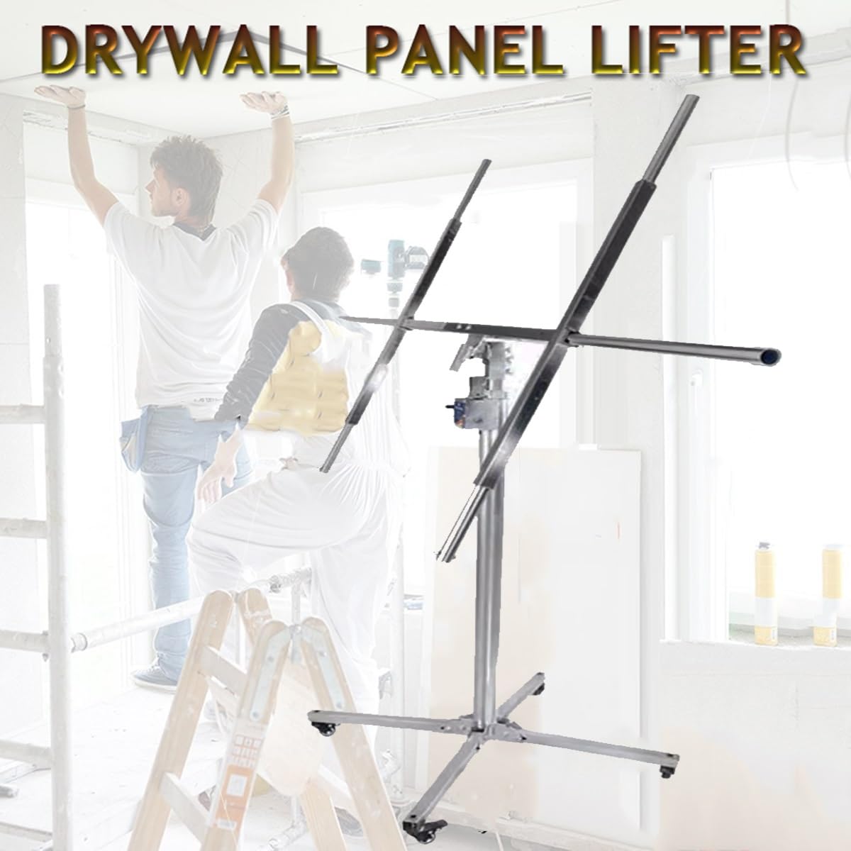 Sollevatore per cartongesso in acciaio inox, capacità 150 kg, sollevatore per pannello di sollevamento per installazione a secco con martello elettrico/staffa di livello