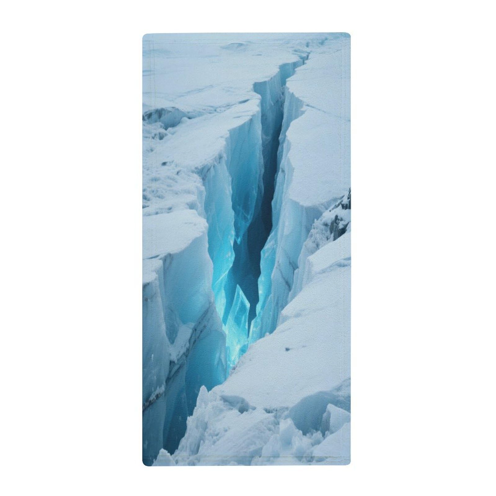 Fekiloot Style Glaciers Cracks Ice Caves Towels For Bathroom, Bath Towels 13.8 X 28.7 Inch, Hand Towel Multipurpose Use As Bath Fitness, Bathroom, Shower, Sports, Yoga Towel