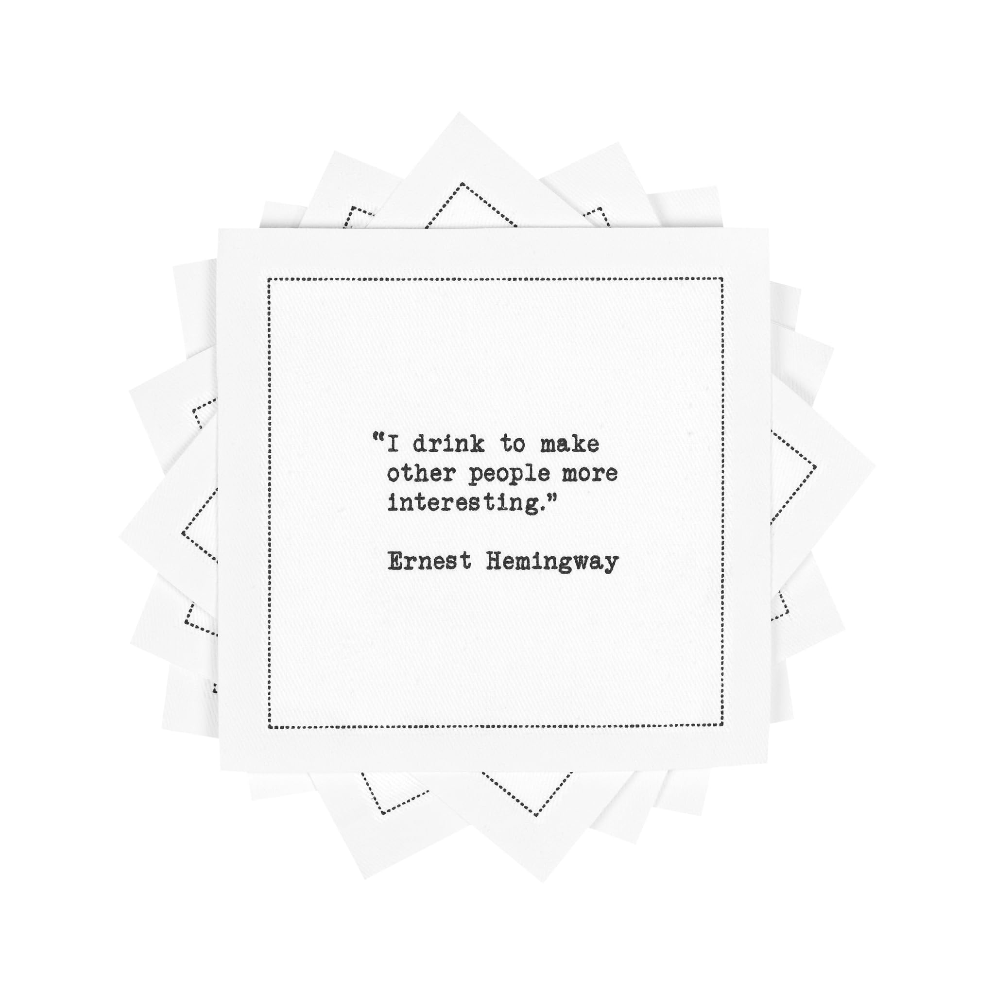 Five Star Napkins Bar Quotes, White Cotton Cocktail Napkins, Beverage Napkins, Bar Napkins, Cloth Napkins, Party Napkins, Events, Holidays, Weddings, Birthdays, Disposable, 4.5" x 4.5"- (50x)