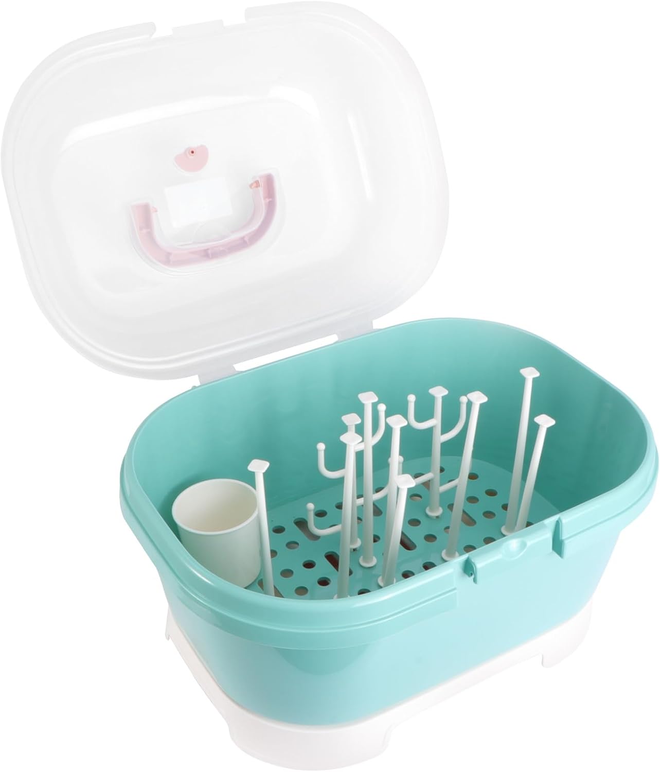 Hemoton Bottle Drying Rack and Storage Box for Bottles Green with Drainage for Newborns and Accessories Random Color