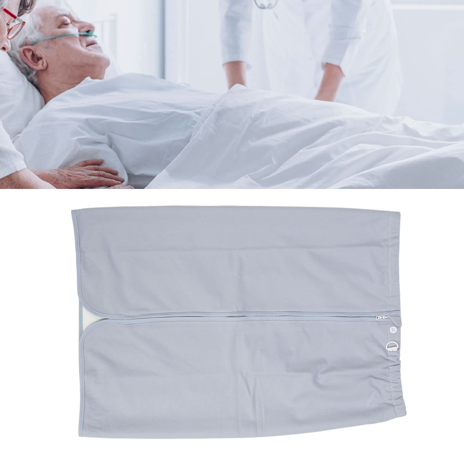 Gonna per Pannolini per Adulti, Materasso per Incontinenza Indossabile Assorbente Impermeabile Riutilizzabile con Cerniera in Cotone per la Casa (XL)