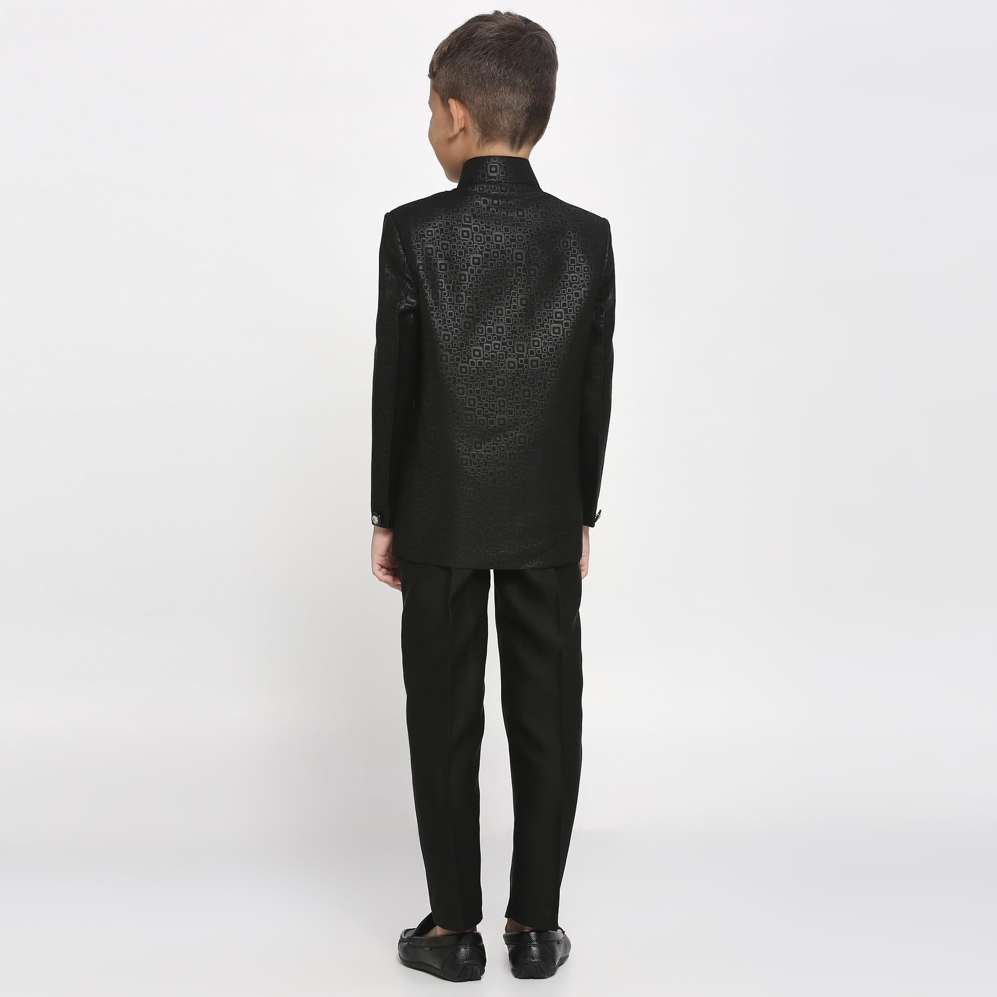 KIDS ISLAND Boys 2Pc Black Designer Jodhpuri | KI_028_5182_BLK_12