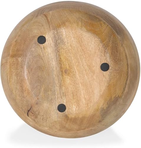 Miniatura 6 de PICNIC TIME Disney Mickey Mouse - Ensaladera de madera de mango, cuenco para servir, (madera de mango) 13.5 x 13.5 x 4.3 pulgadas