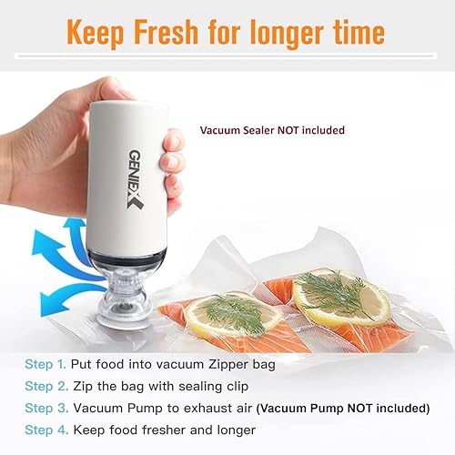 Miniatura 2 de Bolsas de sellado al vacío para almacenamiento de alimentos (21 piezas - 3 tamaños SML)