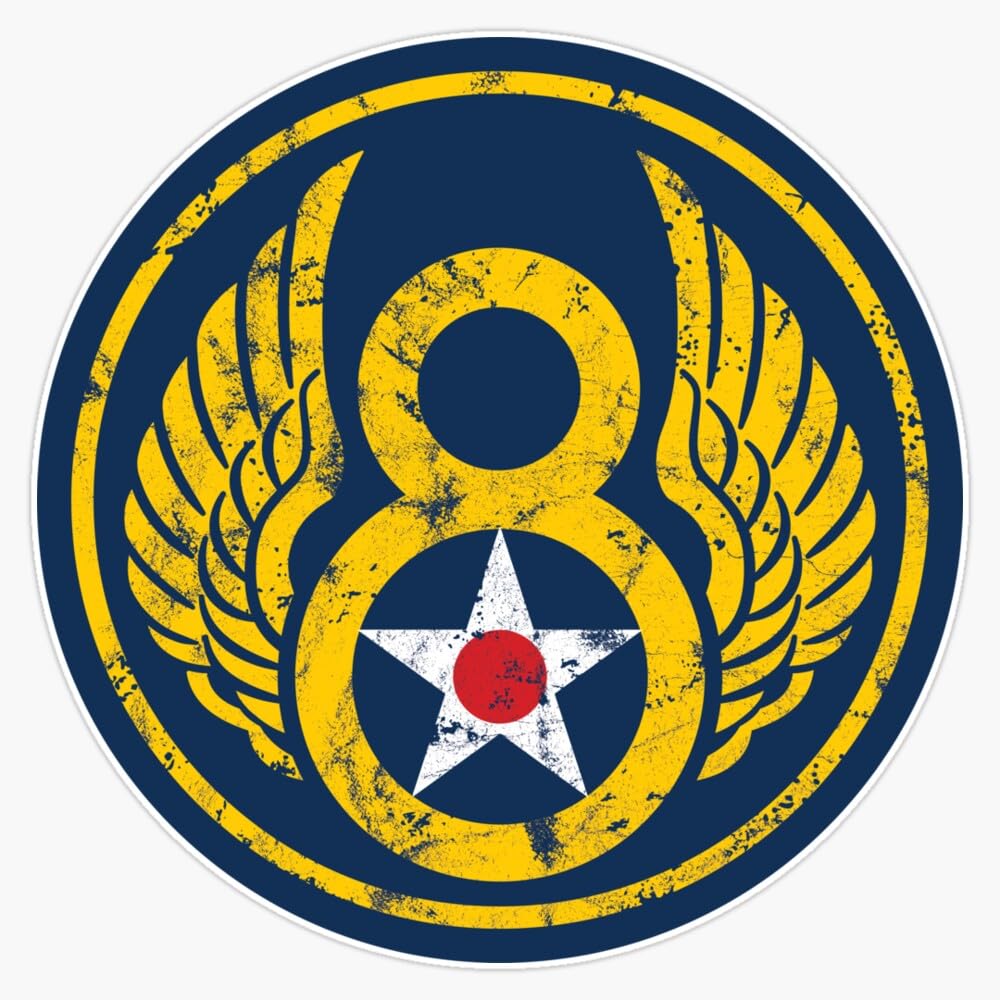 Mighty Eighth - 8th Air Force Window Bumper Sticker Decal 5"