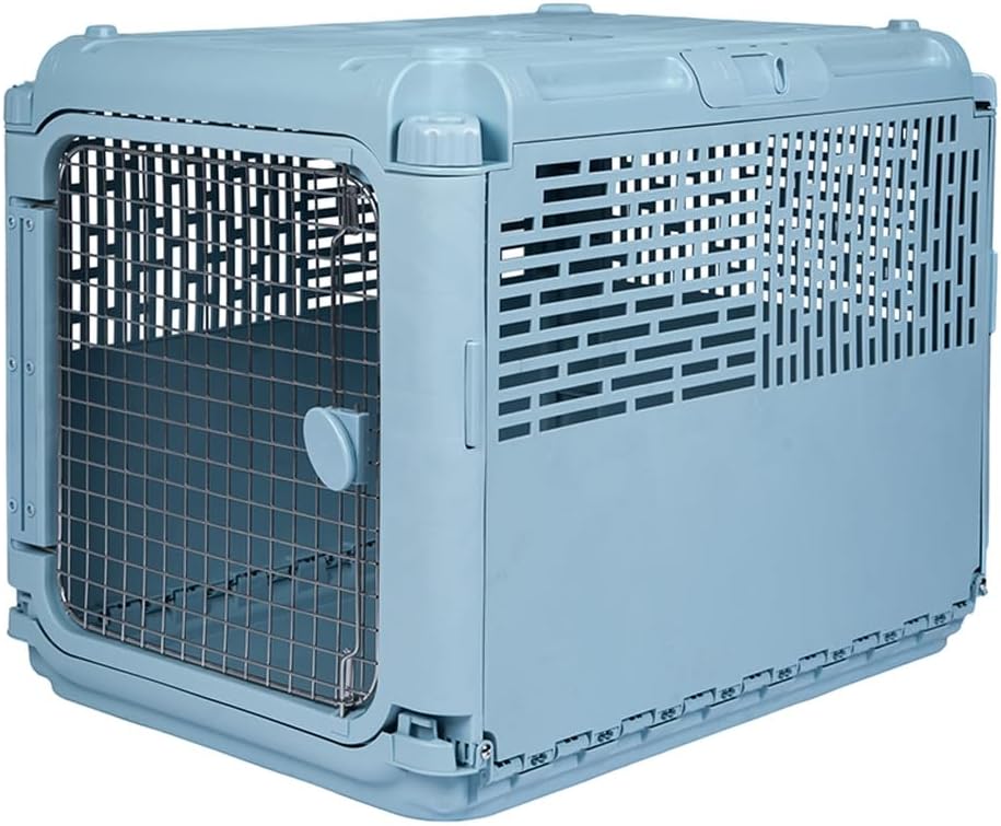 Visual Reference: Sport Pet Plastic Kennels Rolling Plastic Wire Door Travel Dog