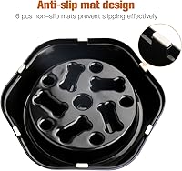 Vista 5 de UPSKY Slow Feeder Dog Puzzle Bowl, Interactive Bloat Stop Non-Slide Lick Treat Bowl for Small Medium Dogs (Black)
