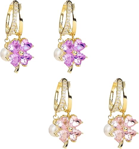 Lymphvity MagneTherapy - Aretes de germanio, 2 pares de aretes de magnetoterapia linfática para mujer