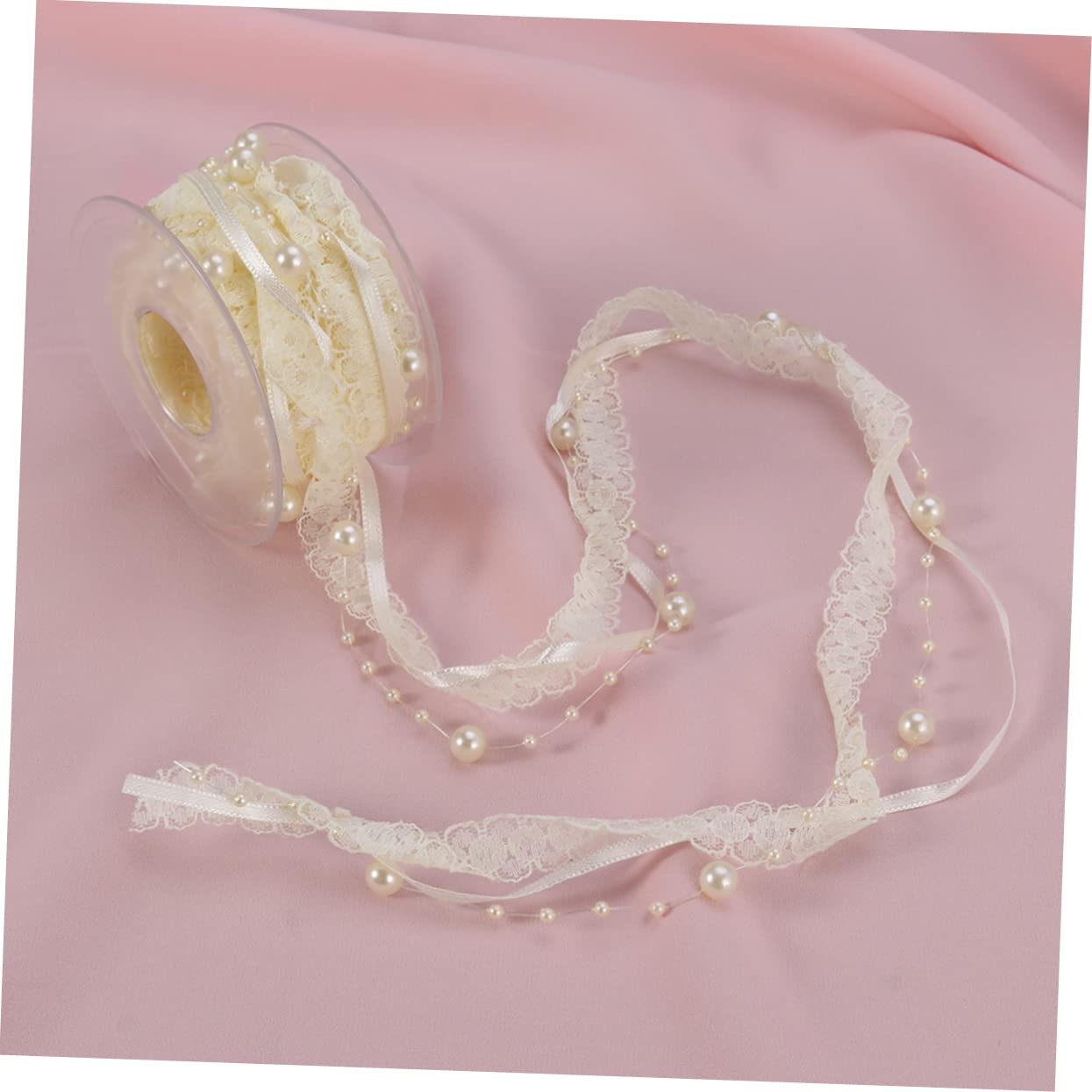 EXCEART 3 Pezzi Di Nastri Di Perline in Organza Di Raso Decorazioni Natalizie A Forma Di Fiocco Di Neve Per Eventi