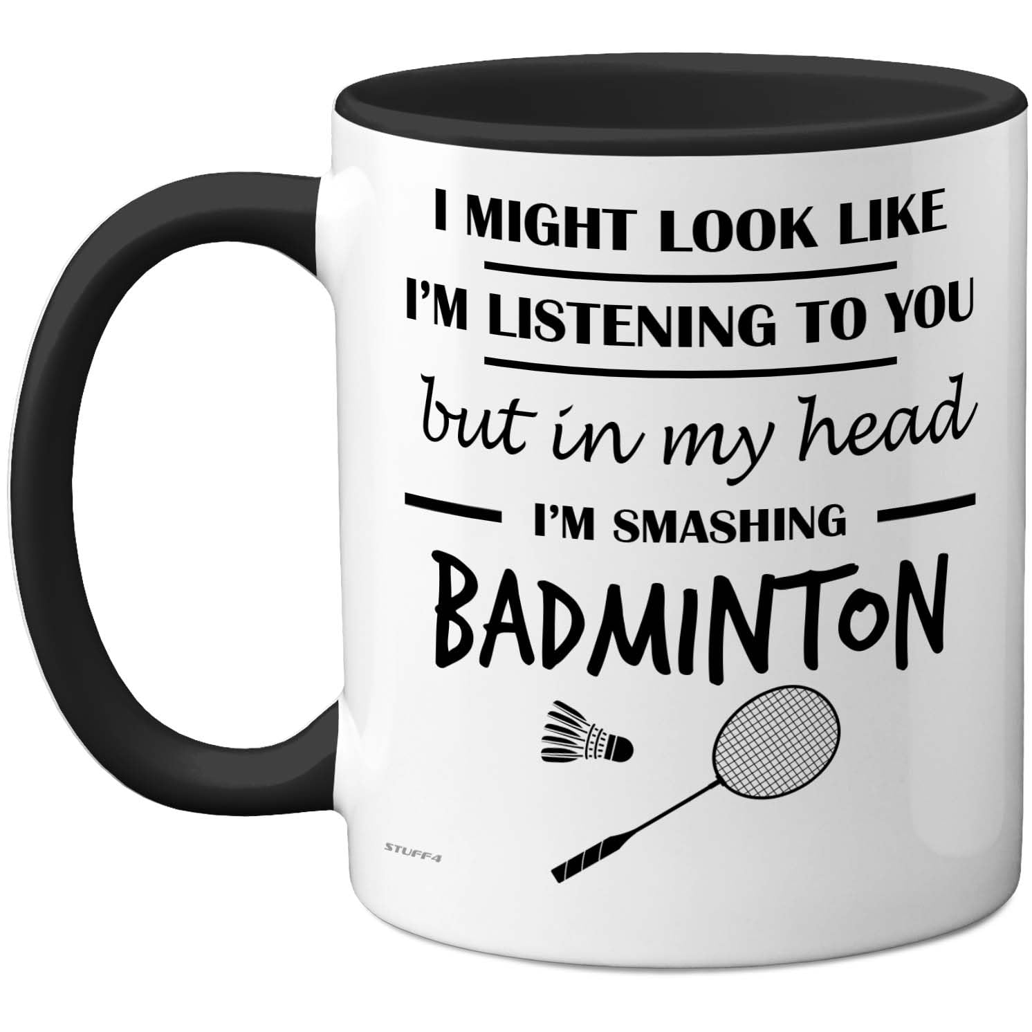 Stuff4 Badminton, in My Head Mug