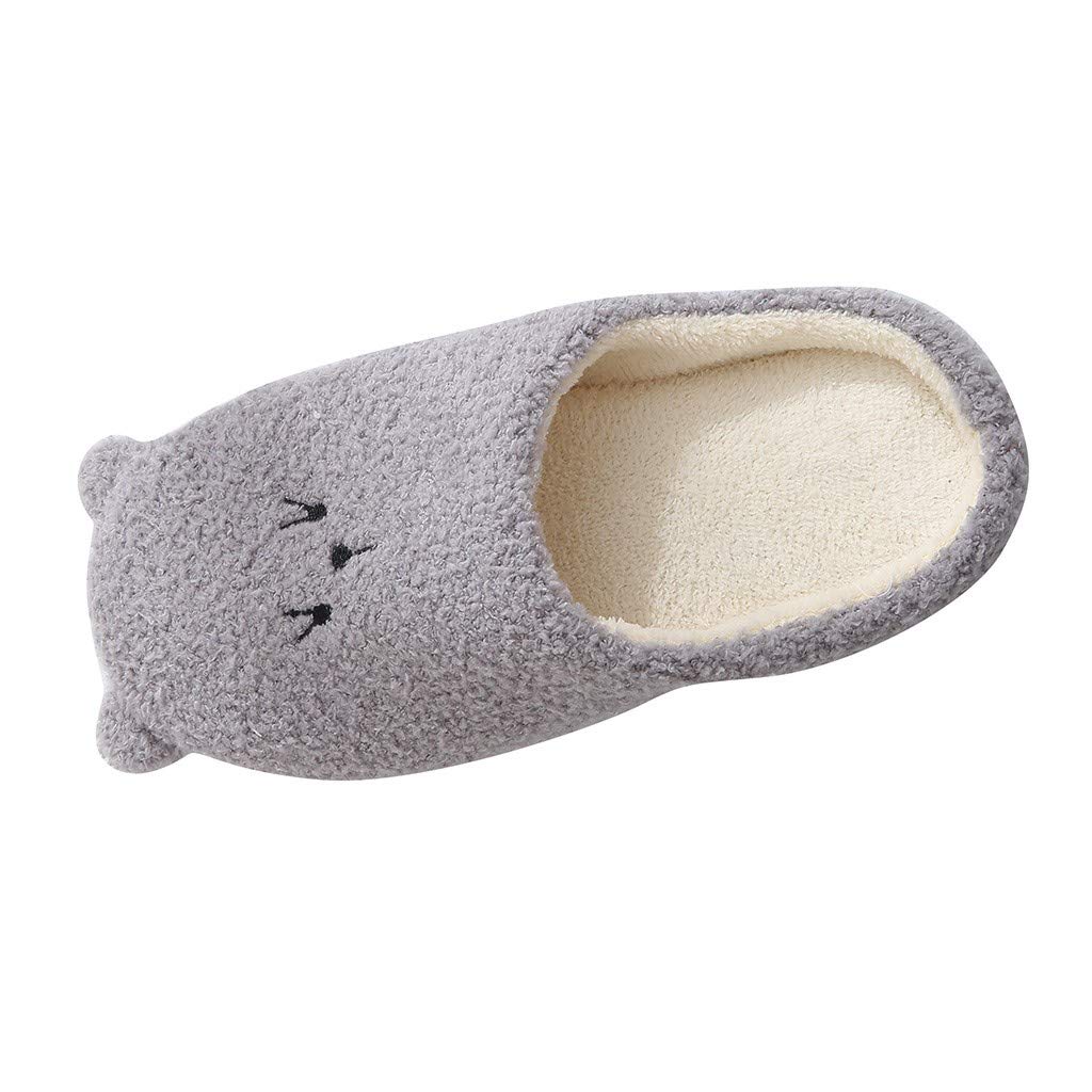 Slip-On Casual Slippers Indoor House Shoes Bear Snow Womens Slippers Womens Slipper Womens Original niversal Sandal Grey 7-8