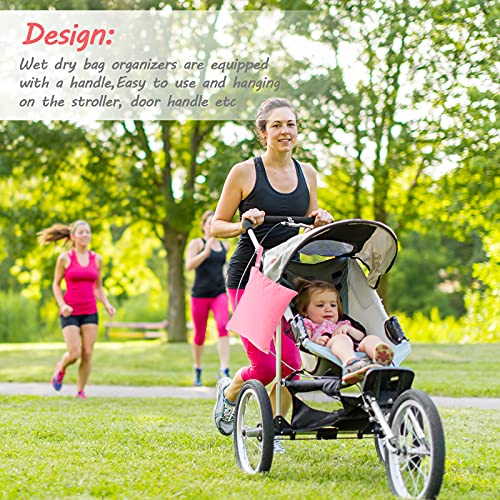 image for Shappy 4 Pieces Wet Dry Bag for Baby Cloth Diapers Wet Diaper Bag Wash