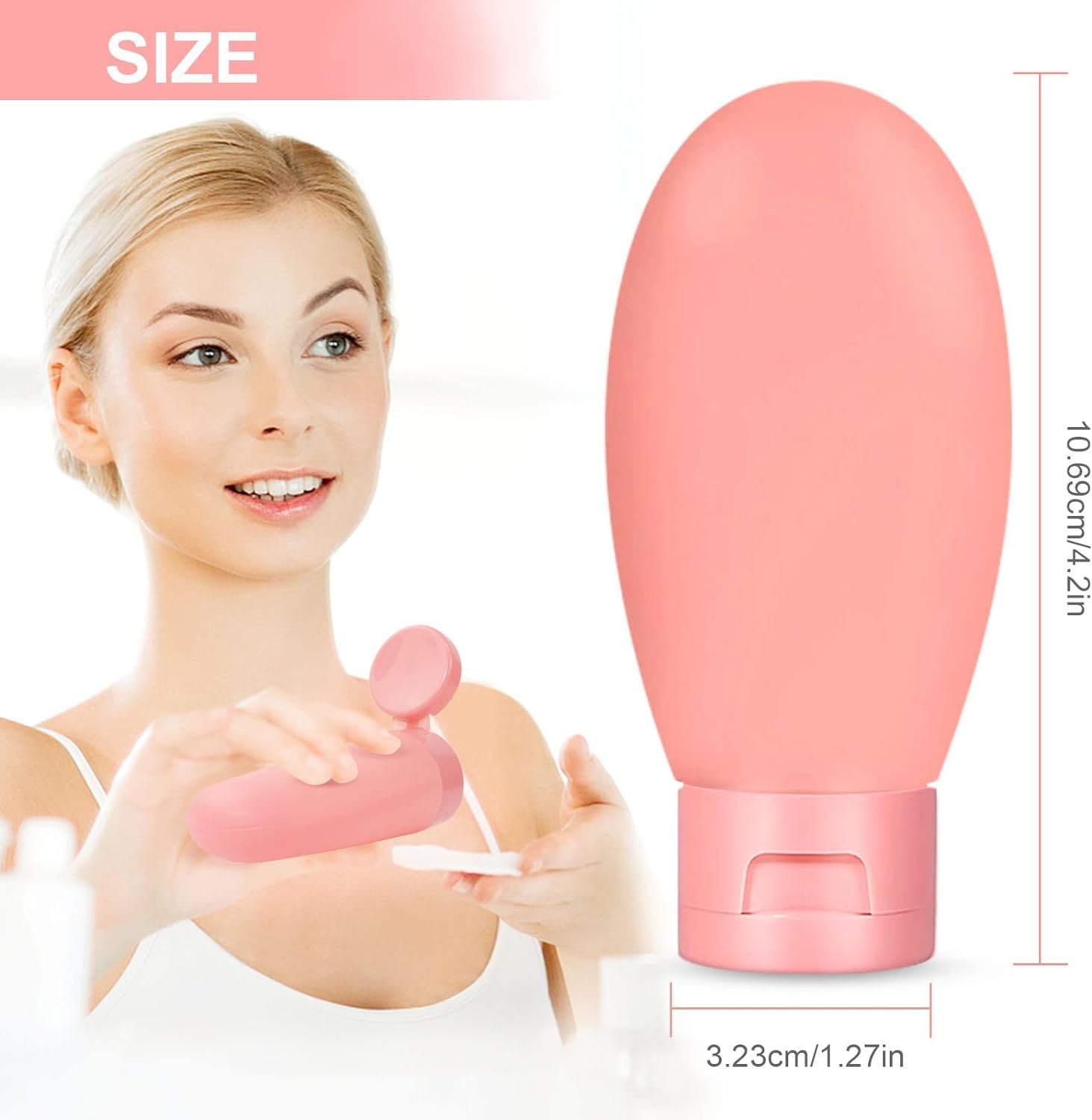 NILKANTH SHOPPERS Silicone Travel Bottles 3 Pack 60ml Leak Proof Squeeze Refillable Portable Empty Travel Size Bottles Accessories Containers for Toiletries Shampoo Conditioner Lotion