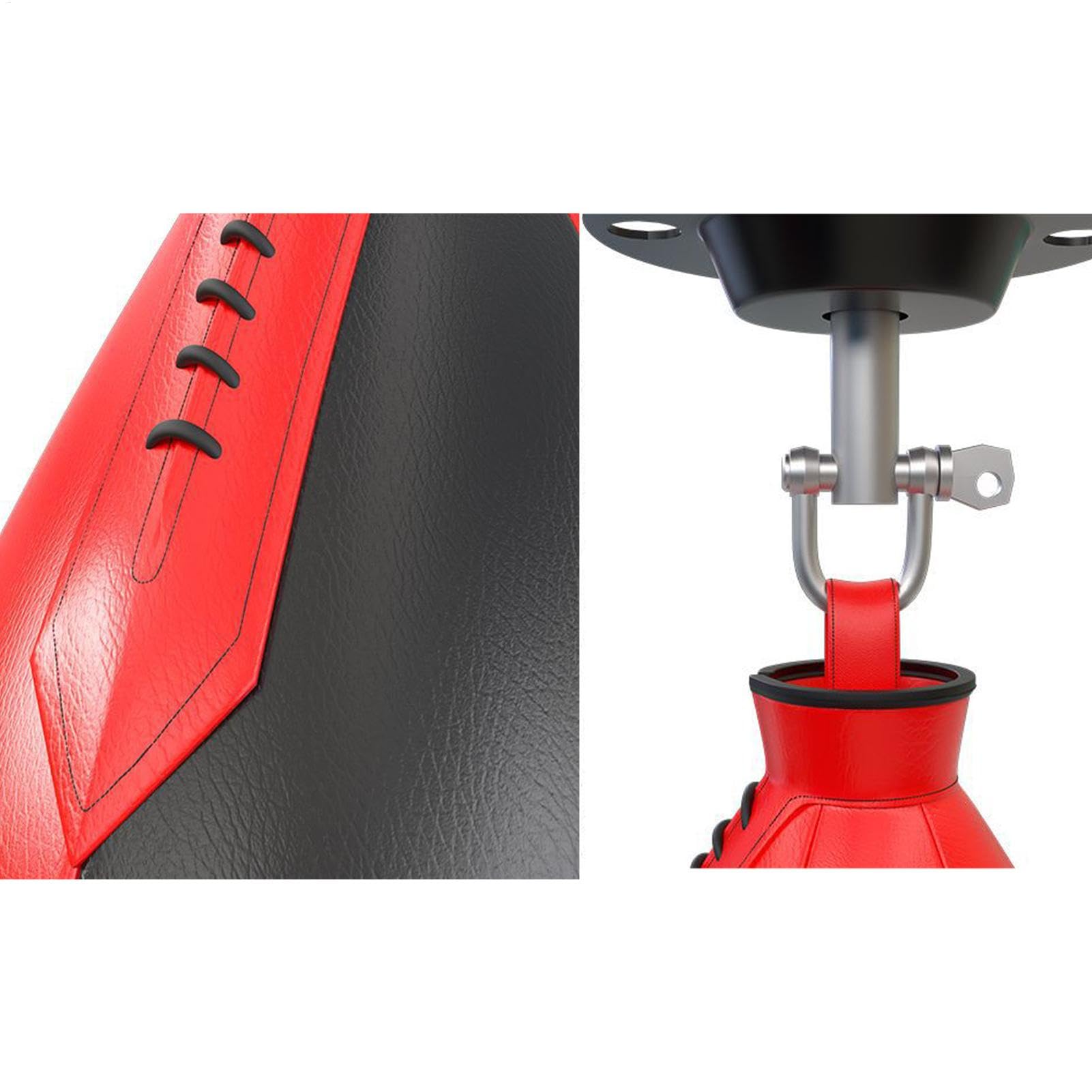 Speedballs Hängend, Punchingball aus Leder mit Drehgelenk zum Aufhängen, Punchingball Boxing Speed Bag, Box-Speedballs, Geschwindigkeit Ball Boxen Training Trainingsgeräte Gym Fitness