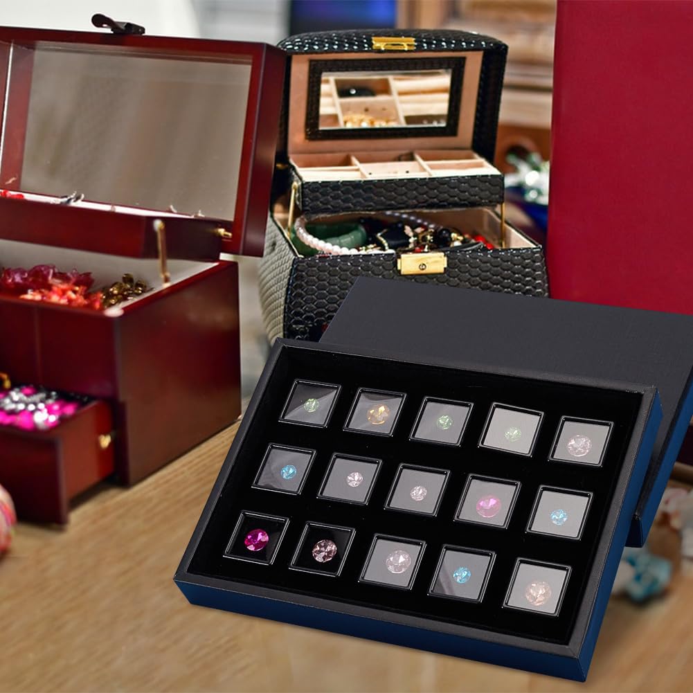 BENECREAT Schmuck-Geschenkboxen Aus Platinlegierung, Mit Samtkissen Und