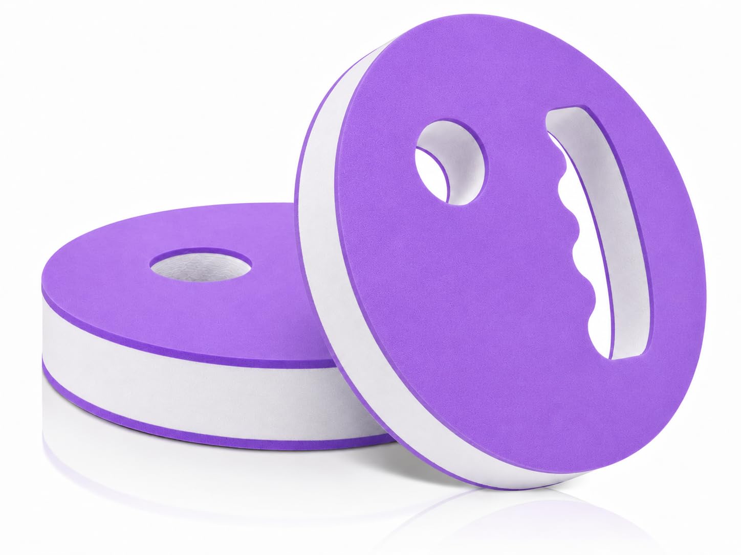 Store2508 Water Exercise Discs for Swimming Pool Workout, EVA Foam Aquatic Resistance Hand Grip Discs for Water Aerobics, Hydrotherapy, Fitness & Rehabilitation, Pack of 2 (Purple)-image-7