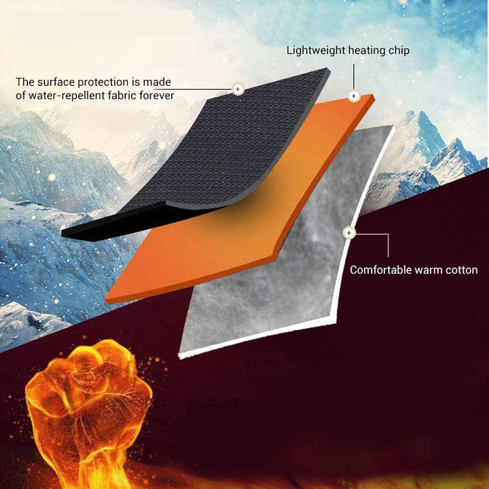 SBTXHJWCGLD Guantes térmicos eléctricos Guantes térmicos cálidos de Invierno Guantes Impermeables con batería Recargable para Senderismo Carreras de Motos Montar para Montar Ciclismo Pesca Esq