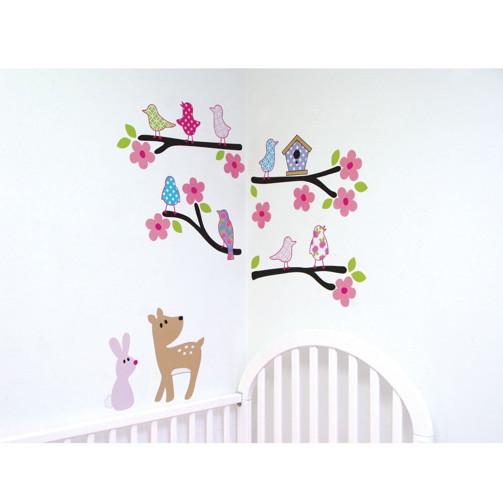 Luvable Friends Nature Theme Wall Decals, Girl