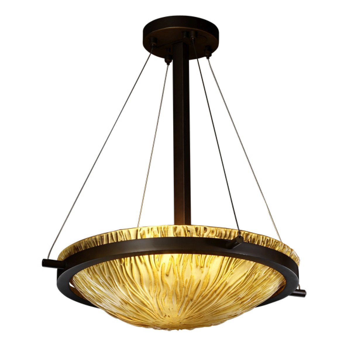 Amazon.com: Justice Design Group Lighting GLA-9691-35-AMBR-DBRZ-LED3-3000  Veneto Luce-Ring 21" Pendant Round Bowl Shade-Dark Bronze-Amber-LED :  Everything Else